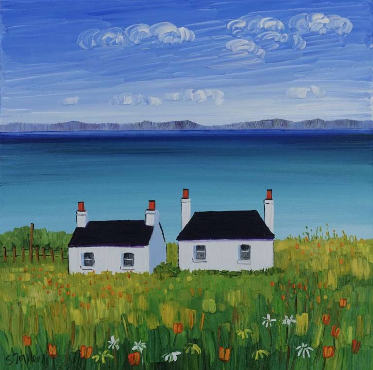 Cottages at Treshnish, Mull (ART PRINT OF MULL - click for detail) - Sheila Fowler