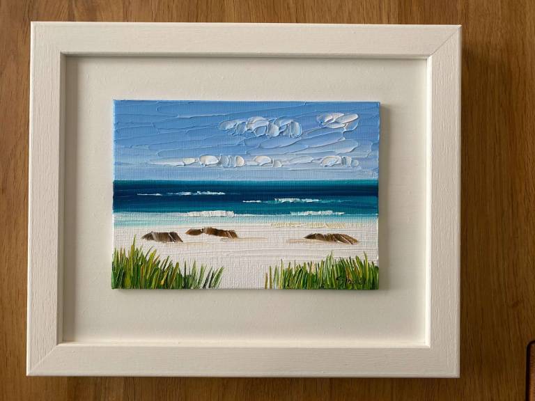 Summer Clouds and Beach Rocks Coll  SOLD - Sheila Fowler