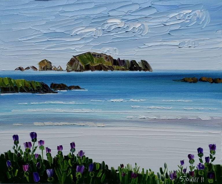 Thistles at Bosta Beach Lewis SOLD - Sheila Fowler