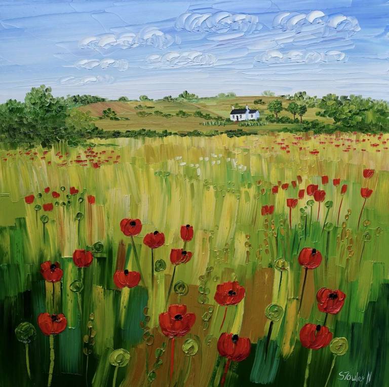 Cottage and Summer Poppies - Sheila Fowler