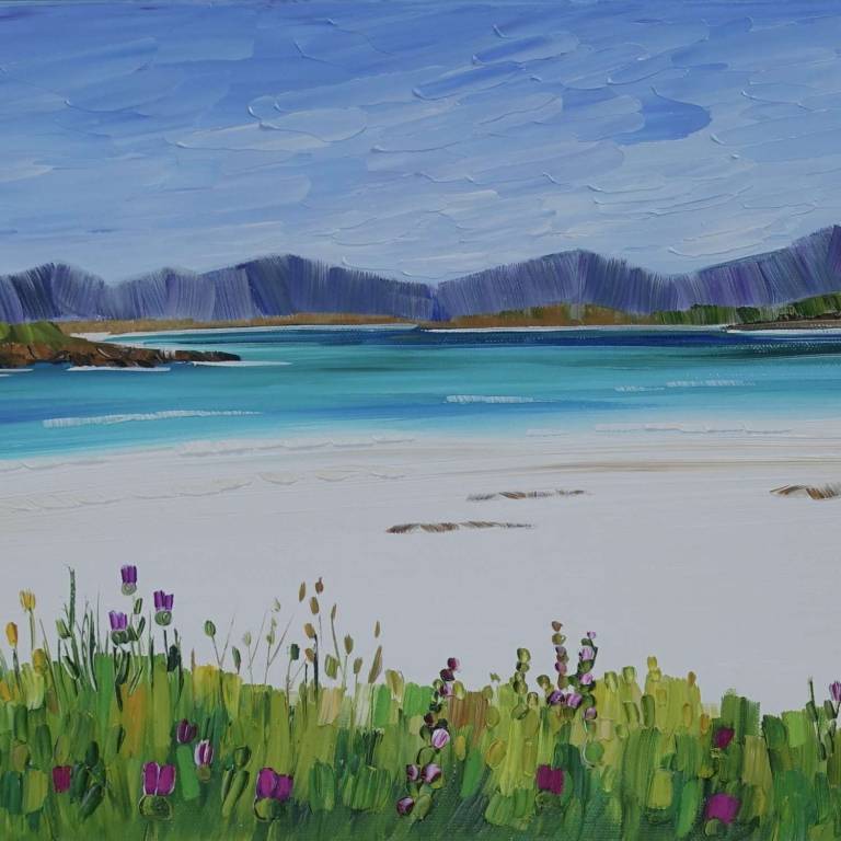 White Sands and Machair Harris 80 x 30cm - Sheila Fowler