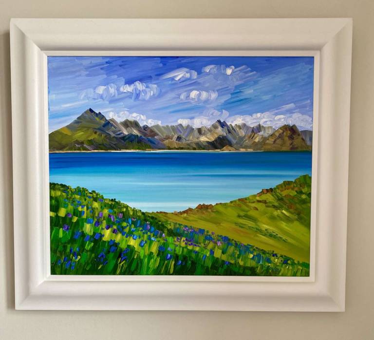 Wild Heather and Black Cuillins.....  on the wall - Sheila Fowler