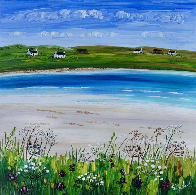 Beach Grasses Sands of Evie (Art Print of Orkney) - Sheila Fowler