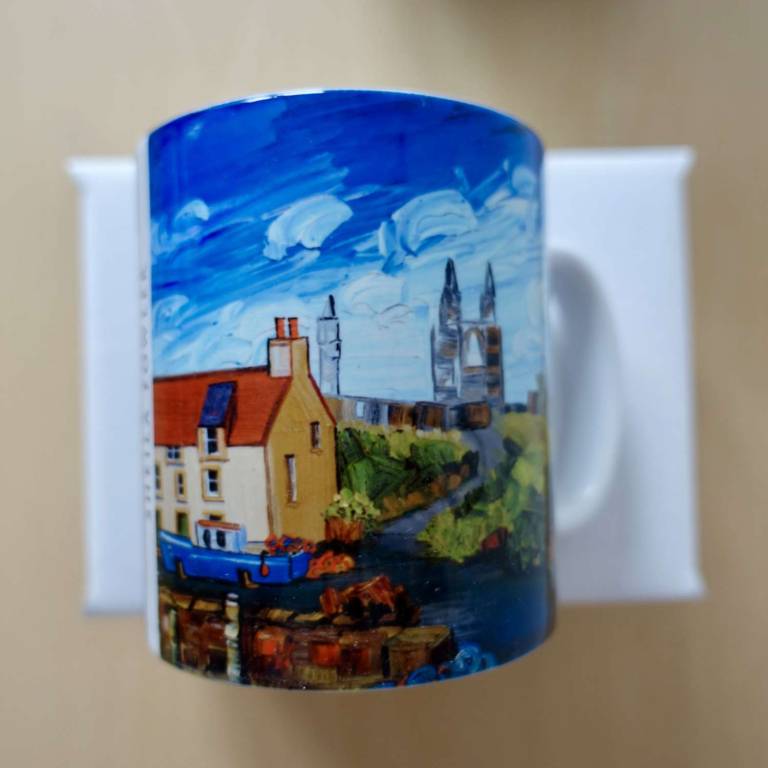 Blue Boat St Andrews Mug - Sheila Fowler