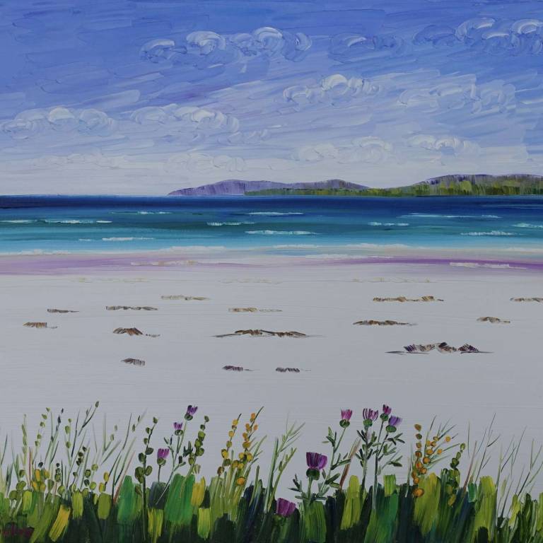 Grasses and Thistles Orkney (Art Print of Orkney) - Sheila Fowler