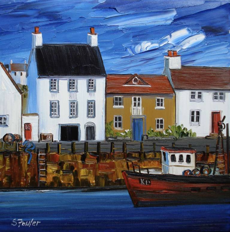 Red Boat Crail Harbour - Sheila Fowler