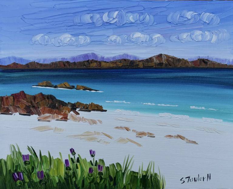 Beach Rocks and Thistles Iona - Sheila Fowler