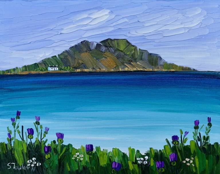 Thistles and Holy Isle Arran SOLD - Sheila Fowler