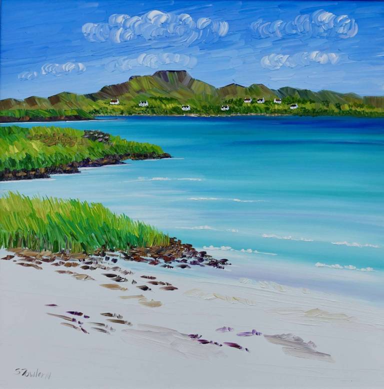 Coral Beach and Distant Cottages - Sheila Fowler
