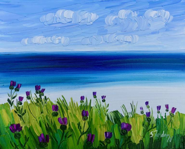 Atlantic Clouds and Thistles Coll SOLD - Sheila Fowler