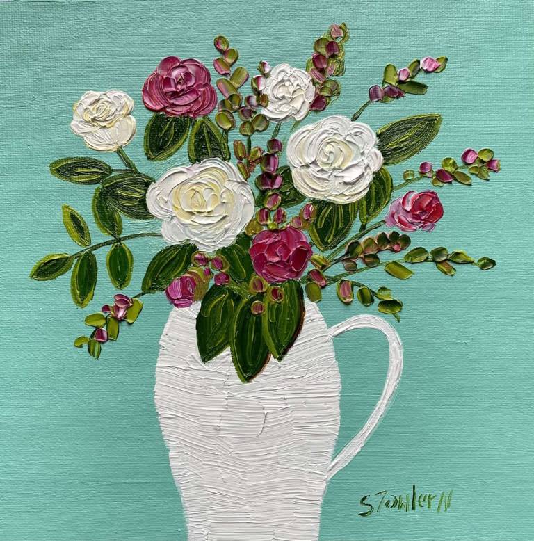 Pink and White Roses - Sheila Fowler