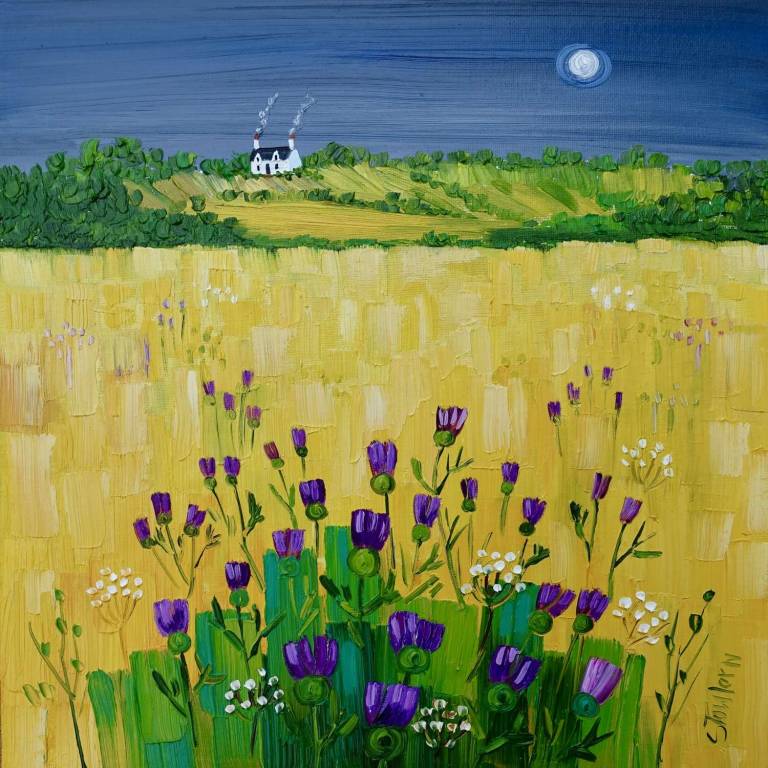 Moonlit Thistles  SOLD - Sheila Fowler