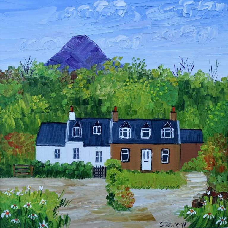 Corrie Cottages and Goat Fell - Sheila Fowler