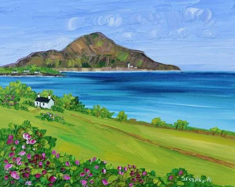 The Holy Isle from Whiting Bay - Sheila Fowler