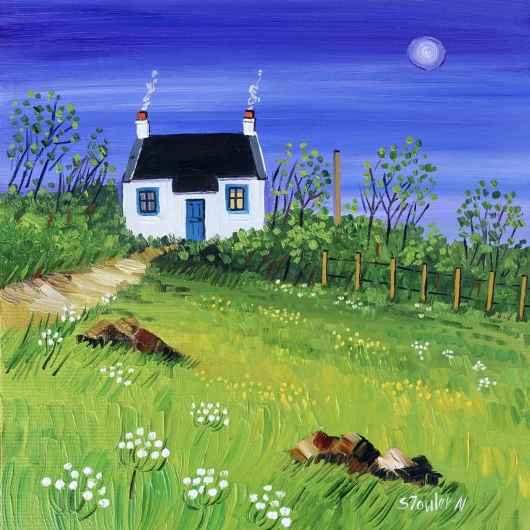 Moonlit Cottage High Corrie - Sheila Fowler