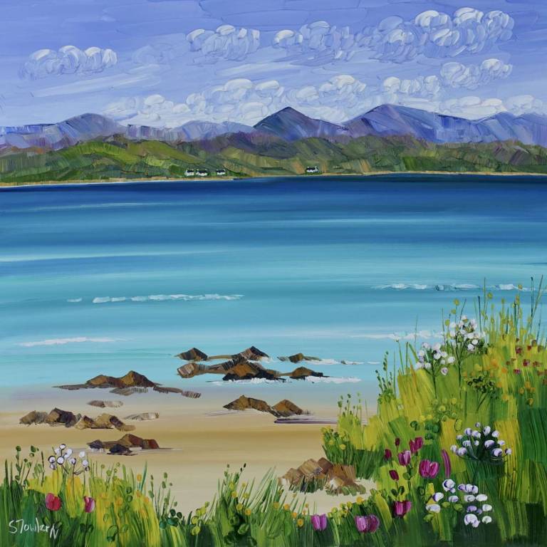 Arran from West Kilbride Shore - Sheila Fowler