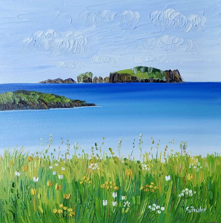 Beach Grasses Isle of Lewis (45 x 45cm) - Sheila Fowler