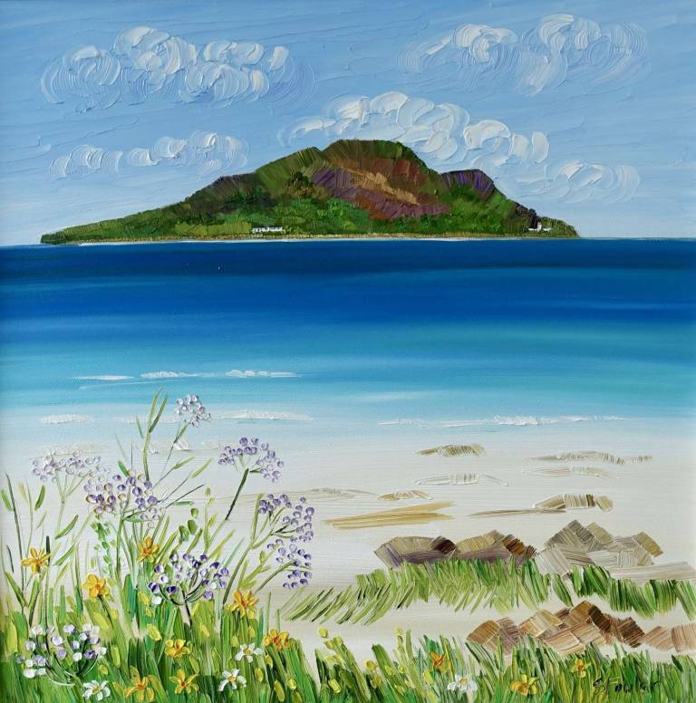 The Holy Isle Summer ( 55 x 55cm) - Sheila Fowler
