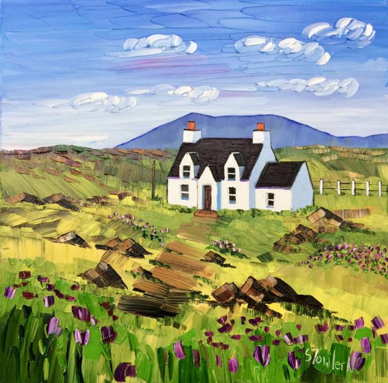 Cottage at Luskentyre Harris (Art print isle of Harris) - Sheila Fowler