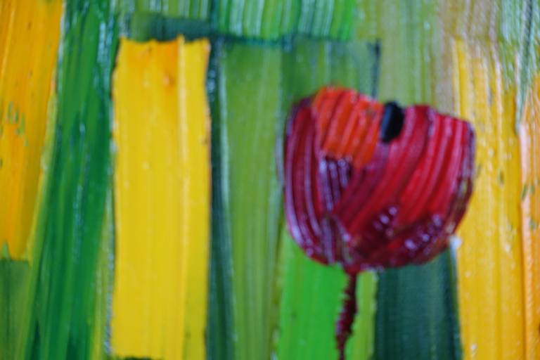 Hay Bales and Corn Poppies (75 x 60cm) - Sheila Fowler