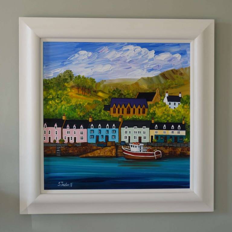 Portree Skye (50 x 50cm)  SOLD - Sheila Fowler