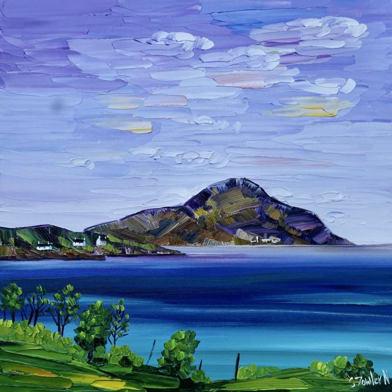 The Holy Isle Early Evening(40 x 40cm) - Sheila Fowler