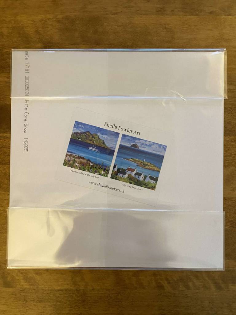 The Holy Isle from Arran (25 x 25cm) - Sheila Fowler