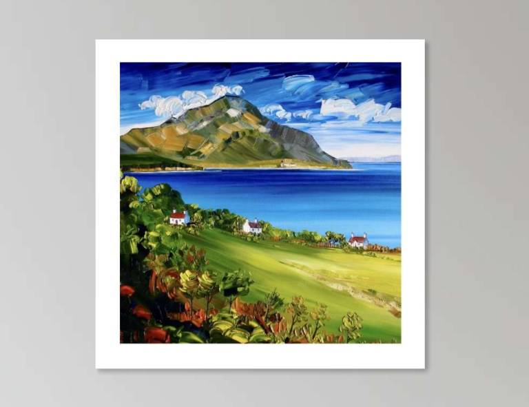 The Holy Isle from Arran (25 x 25cm) - Sheila Fowler