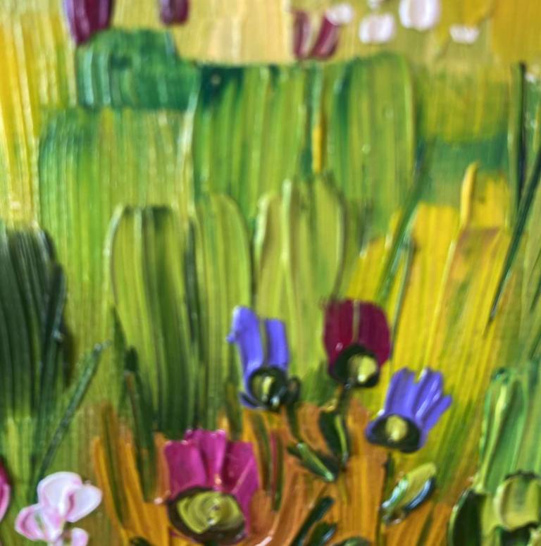 Thistles and Wildflowers Skye with easel - Sheila Fowler