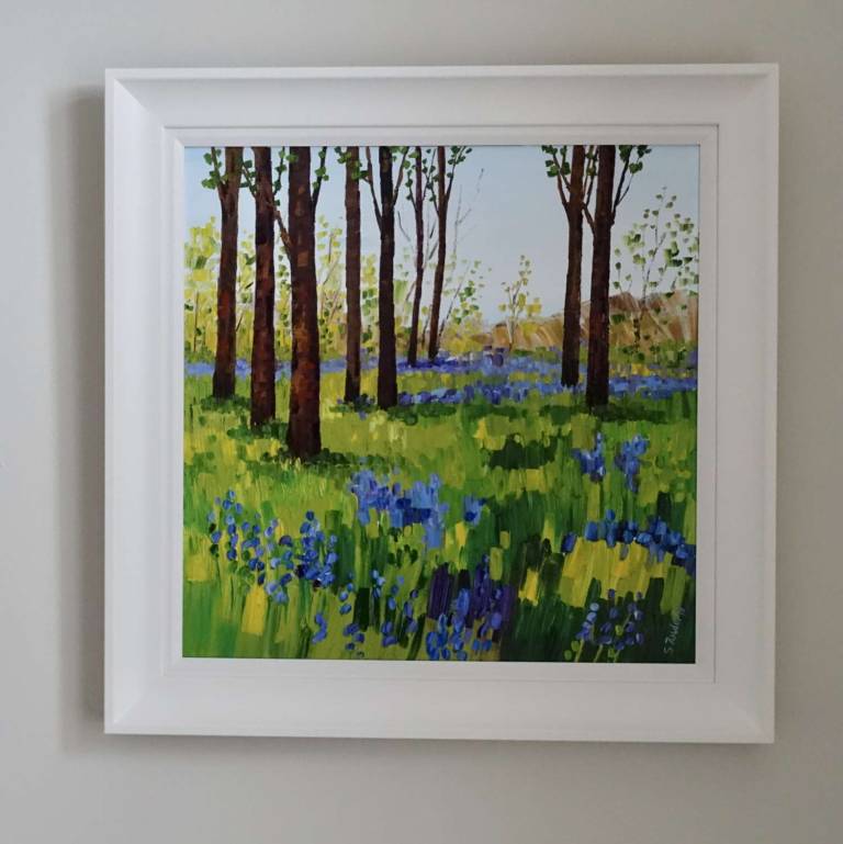 Spring Bluebells 40 x 40cm (framed 53 x 53cm) - Sheila Fowler