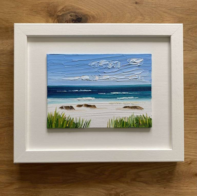Summer Clouds and Beach Rocks Coll SOLD - Sheila Fowler