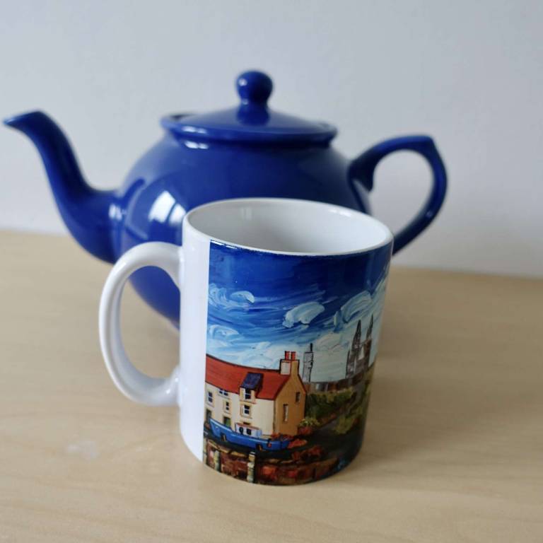 Blue Boat St Andrews Mug - Sheila Fowler