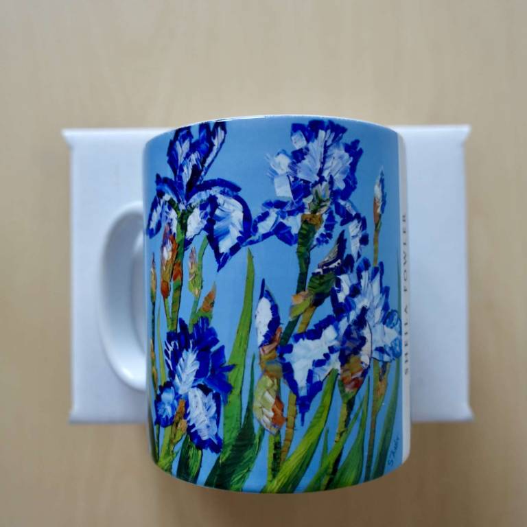 BLUE IRISES MUG - Sheila Fowler