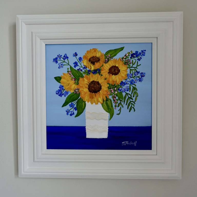 Sunflowers and Veronica  SOLD - Sheila Fowler