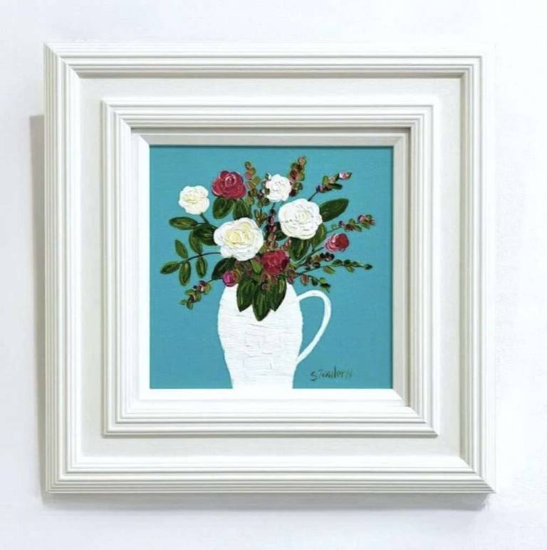 White Roses in White Jug - Sheila Fowler