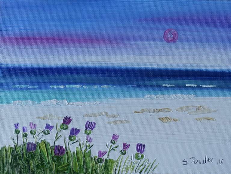 Thistles and Sunset - Sheila Fowler