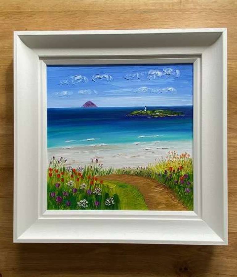 Path to Kildonan Beach  (click to  view commission stages) - Sheila Fowler