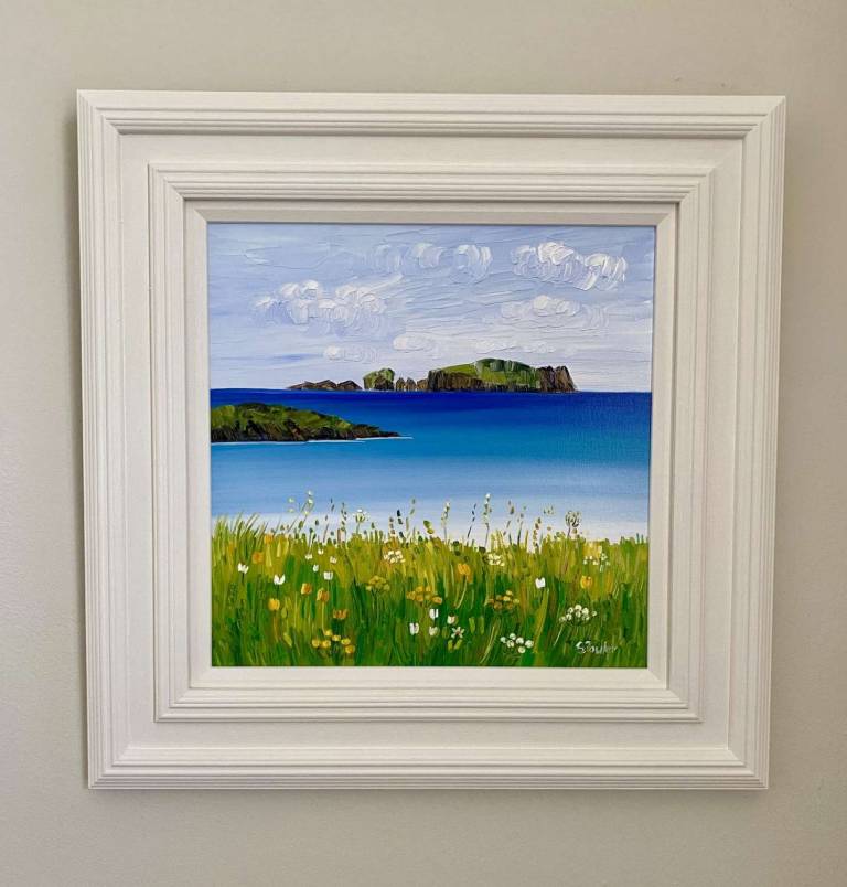 Beach Grasses Isle of Lewis (45 x 45cm) - Sheila Fowler