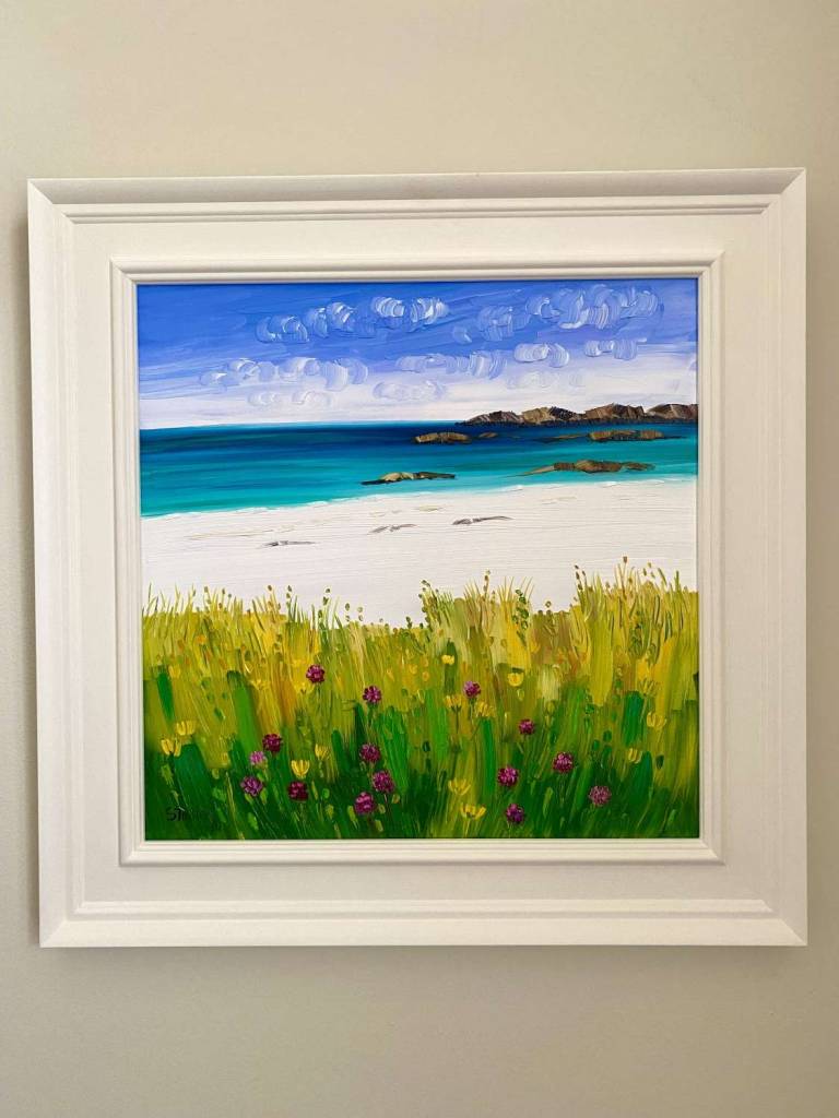 Summer Beach (Isle of Coll) (53 x 53cm) - Sheila Fowler