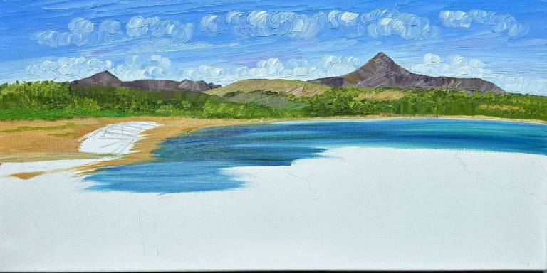 Fisherman's Walk Brodick (click to see commission stages) - Sheila Fowler