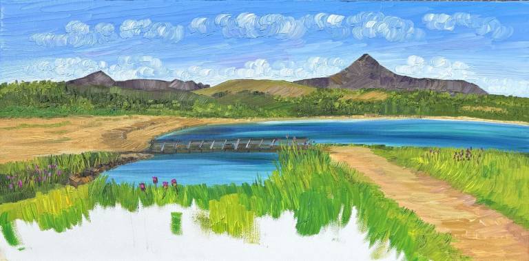 Fisherman's Walk Brodick (click to see commission stages) - Sheila Fowler