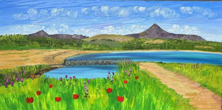Fisherman's Walk Brodick (click to see commission stages) - Sheila Fowler