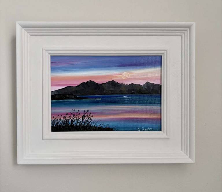 Sunset Over Arran 30 x 24cm - Sheila Fowler