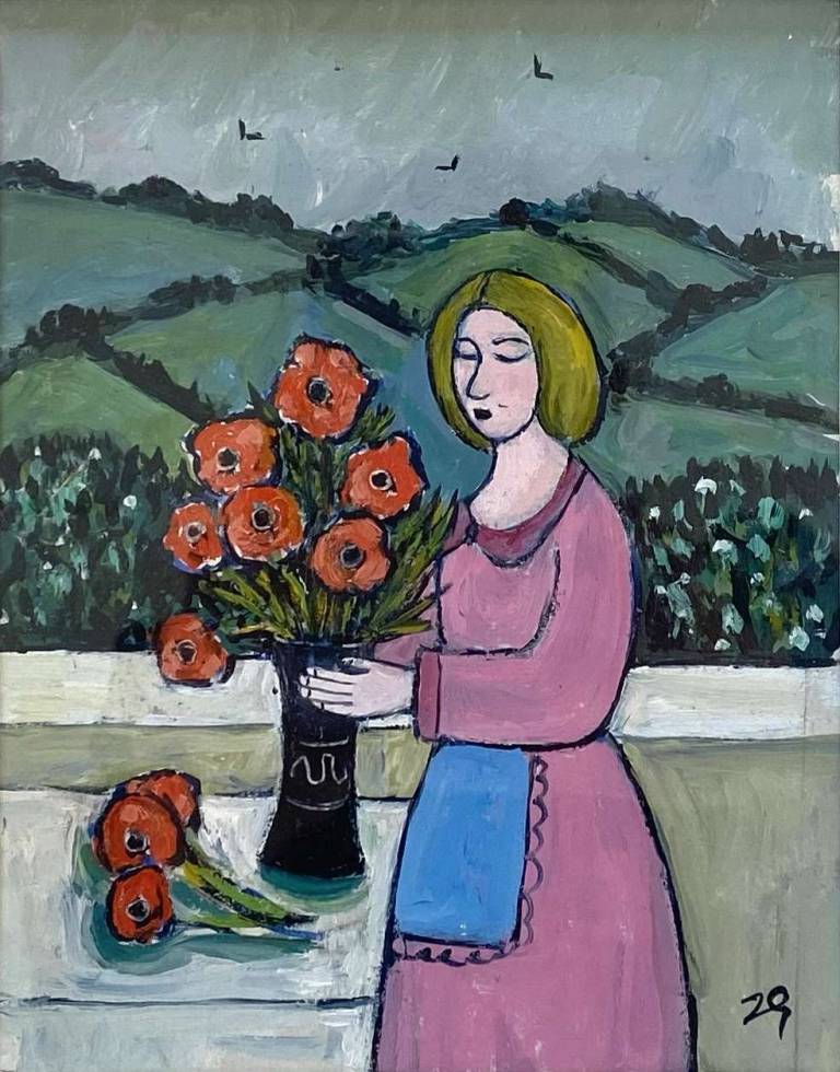 Arranging Poppies - Joan Gillchrest