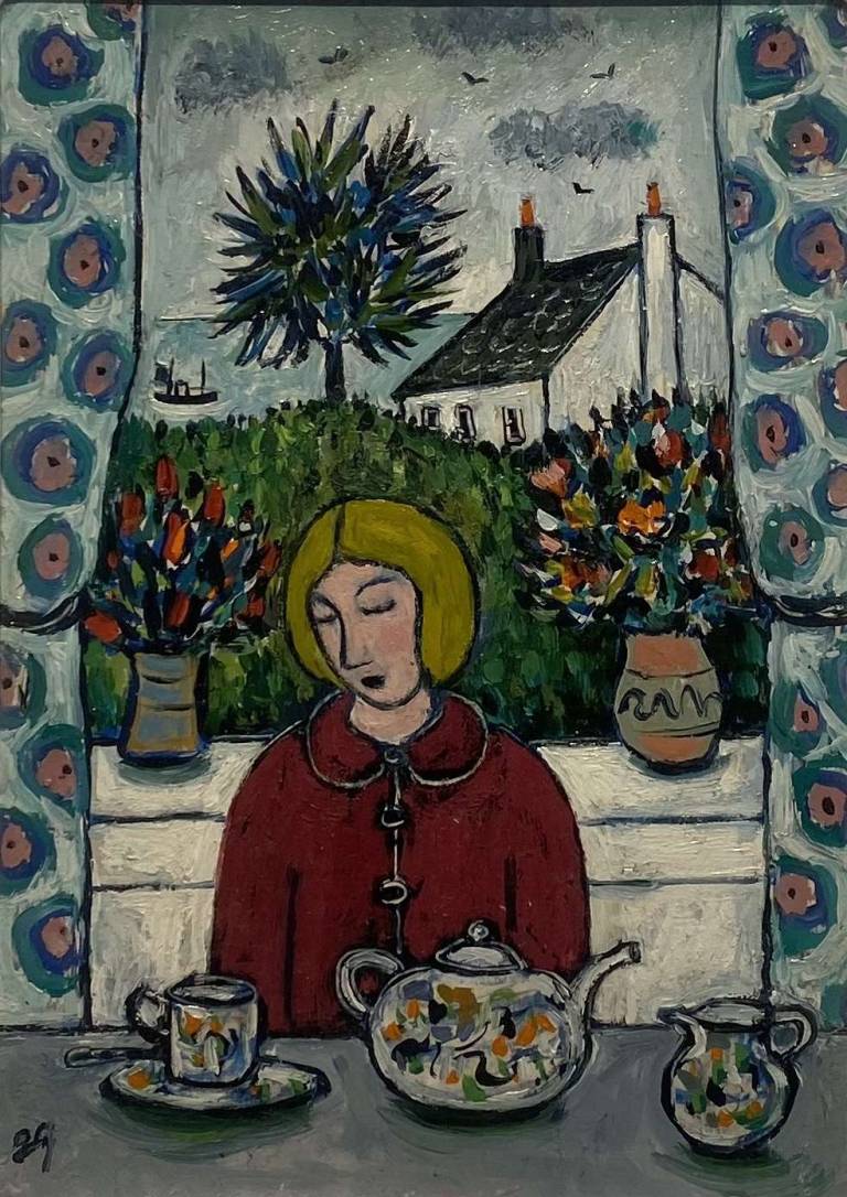 Having Tea with a Friend - Joan Gillchrest