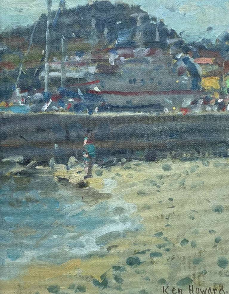 Ship and Beach - Ken  Howard RA