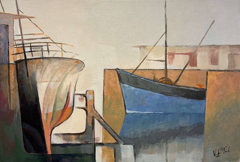 Nick Praed - Blue and white trawler