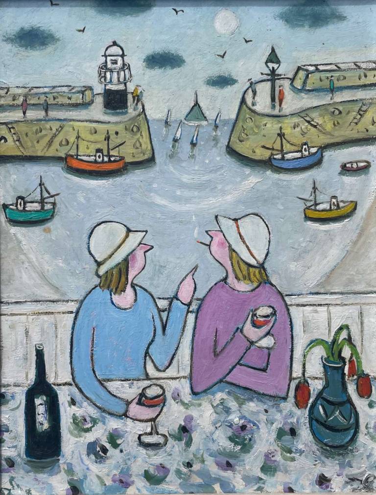 Joan Gillchrest - Having a drink in St'Ives