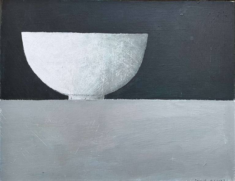 Philip Lyons - Small White Bowl (on black and grey)