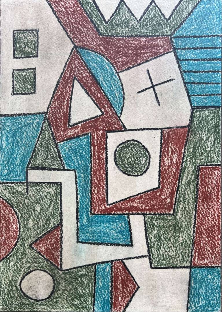 Peter  McClure - Geometric Pastel Triptych No. 2